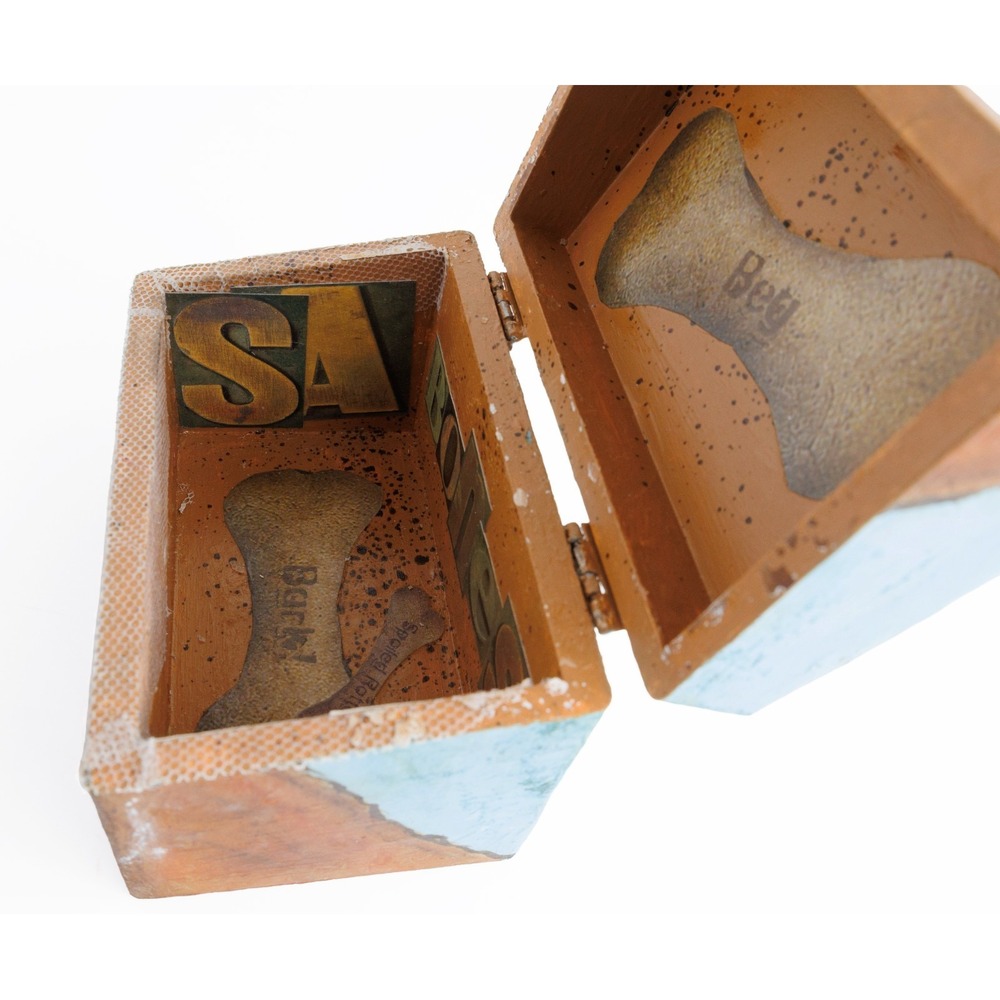 Hand Painted Recipe Box Dog Art Decoupage Unique Kitchen Decor Storage - Picture 9 of 10